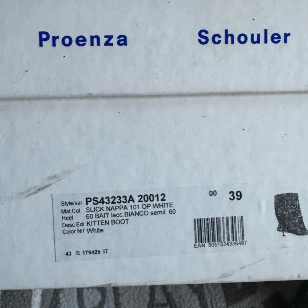 Proenza Shouler tee knee high boots baggy white nappa leather size 9 runway - Picture 13 of 16